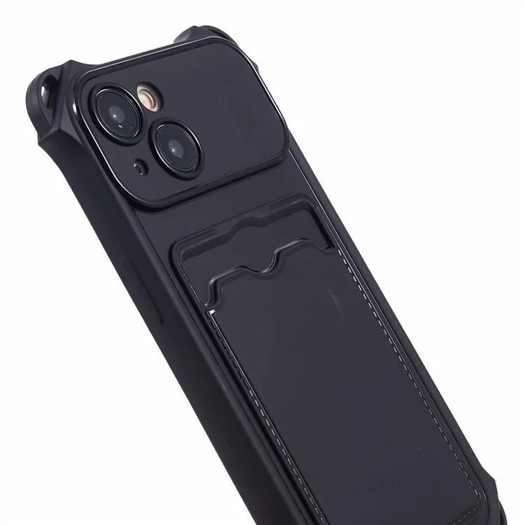 HRX Series for iPhone 13 Case Anti-drop TPU Phone Cover with Card Slot (Precise Cutout)
