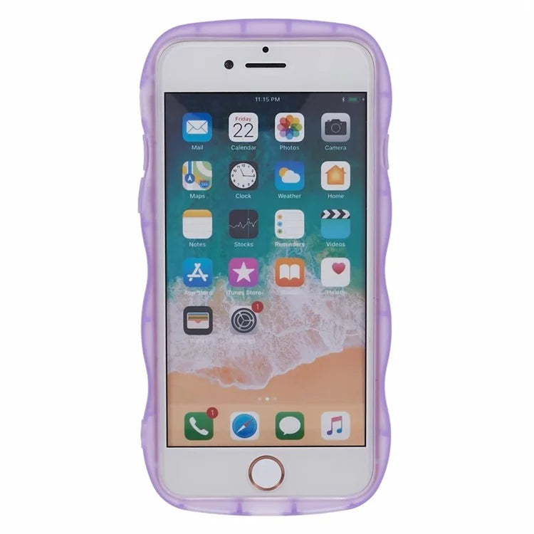 JTW Series for iPhone 7 / 8 / SE (2020) / SE (2022) Case Glitter Stars Wavy Edge TPU Cover