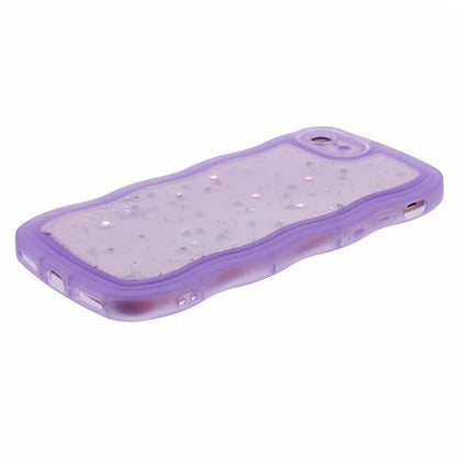 JTW Series for iPhone 7 / 8 / SE (2020) / SE (2022) Case Glitter Stars Wavy Edge TPU Cover