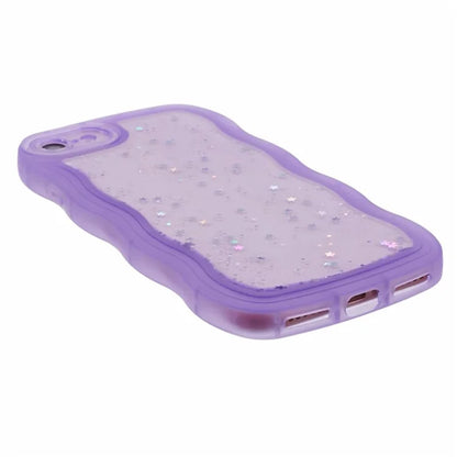JTW Series for iPhone 7 / 8 / SE (2020) / SE (2022) Case Glitter Stars Wavy Edge TPU Cover