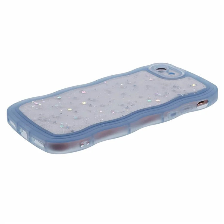 JTW Series for iPhone 7 / 8 / SE (2020) / SE (2022) Case Glitter Stars Wavy Edge TPU Cover