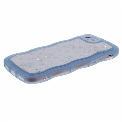 JTW Series for iPhone 7 / 8 / SE (2020) / SE (2022) Case Glitter Stars Wavy Edge TPU Cover