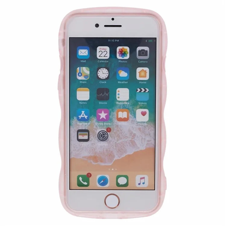 JTW Series for iPhone 7 / 8 / SE (2020) / SE (2022) Case Glitter Stars Wavy Edge TPU Cover