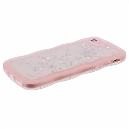JTW Series for iPhone 7 / 8 / SE (2020) / SE (2022) Case Glitter Stars Wavy Edge TPU Cover