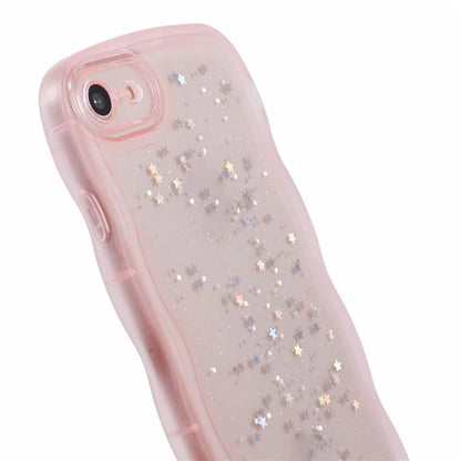 JTW Series for iPhone 7 / 8 / SE (2020) / SE (2022) Case Glitter Stars Wavy Edge TPU Cover
