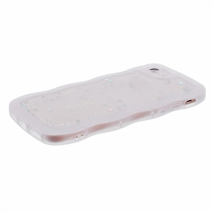 JTW Series for iPhone 7 / 8 / SE (2020) / SE (2022) Case Glitter Stars Wavy Edge TPU Cover