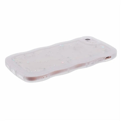 JTW Series for iPhone 7 / 8 / SE (2020) / SE (2022) Case Glitter Stars Wavy Edge TPU Cover