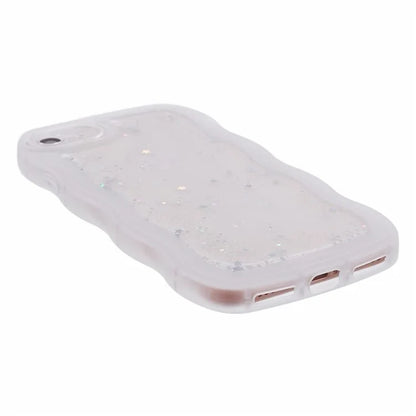 JTW Series for iPhone 7 / 8 / SE (2020) / SE (2022) Case Glitter Stars Wavy Edge TPU Cover