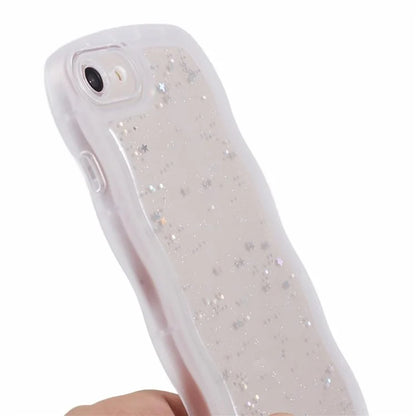 JTW Series for iPhone 7 / 8 / SE (2020) / SE (2022) Case Glitter Stars Wavy Edge TPU Cover