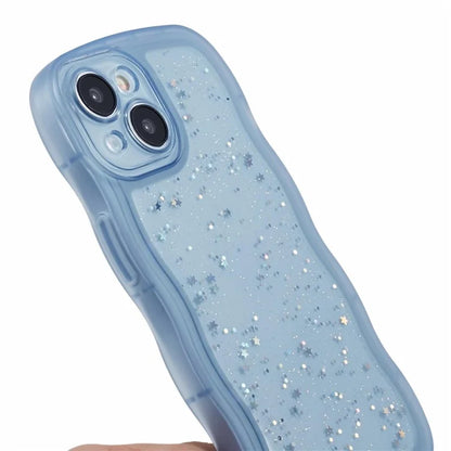 JTW Series for iPhone 13 TPU Case Glitter Stars Epoxy Phone Cover with Wavy Edge