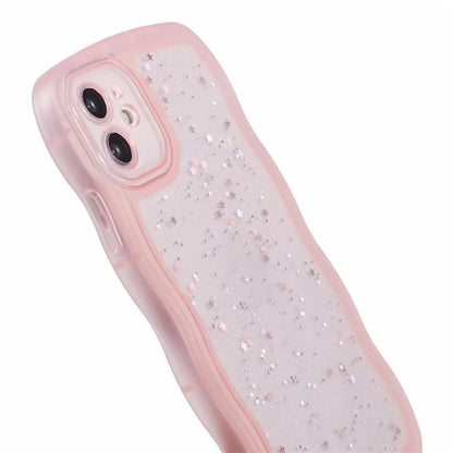 JTW Series for iPhone 12 Case Wavy Edge Star Sequins Epoxy Phone Cover