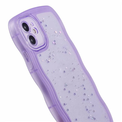 JTW Series for iPhone 12 Case Wavy Edge Star Sequins Epoxy Phone Cover