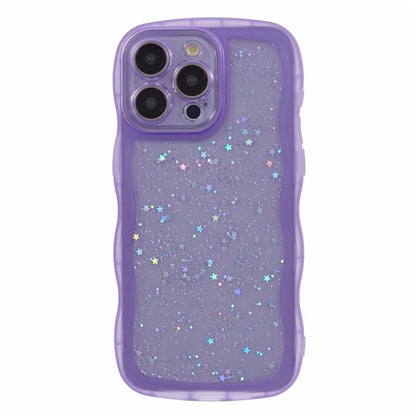 JTW Series for iPhone 12 Pro Max Case Epoxy Glitter Stars TPU Cover