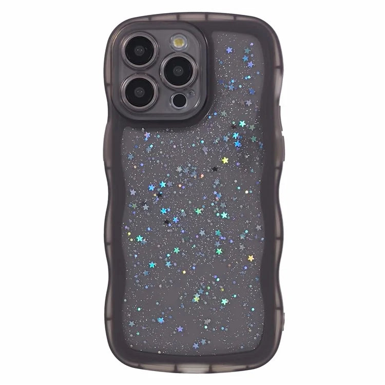 JTW Series for iPhone 12 Pro Max Case Epoxy Glitter Stars TPU Cover