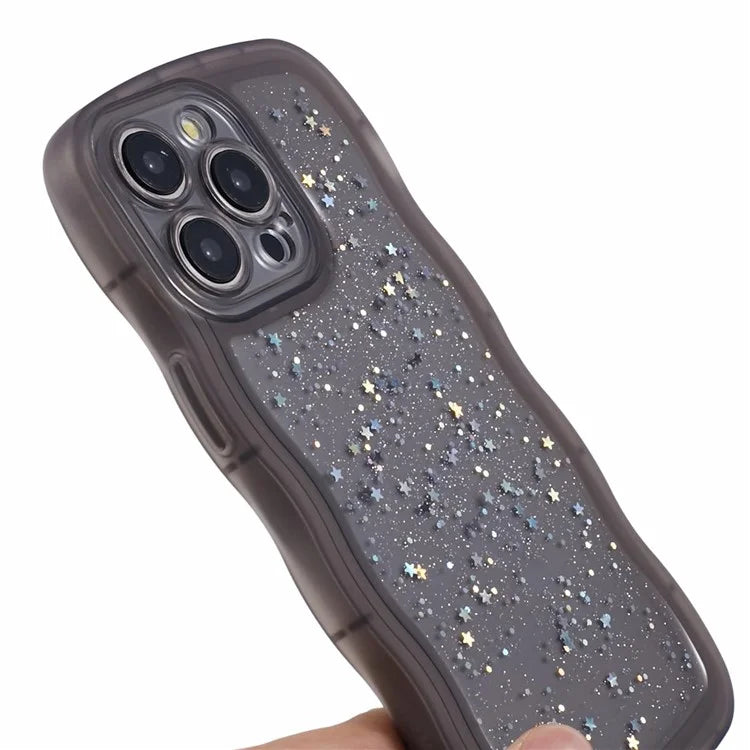 JTW Series for iPhone 12 Pro Max Case Epoxy Glitter Stars TPU Cover