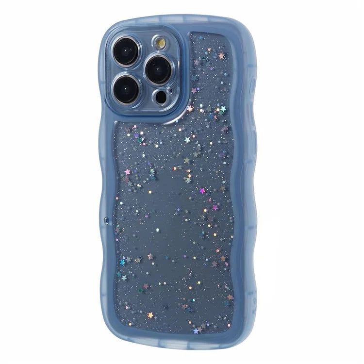 JTW Series for iPhone 12 Pro Max Case Epoxy Glitter Stars TPU Cover