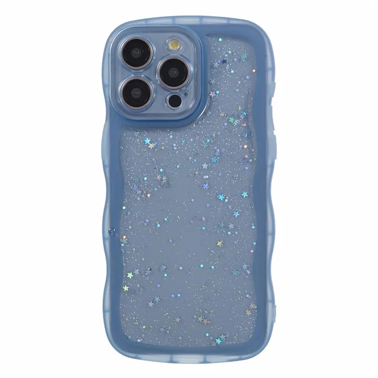 JTW Series for iPhone 12 Pro Max Case Epoxy Glitter Stars TPU Cover