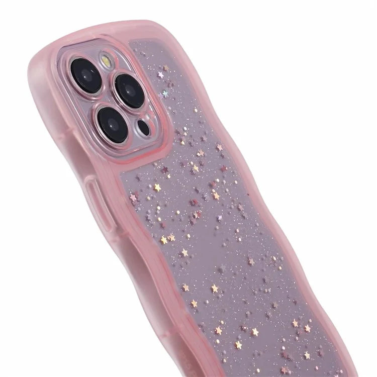 JTW Series for iPhone 12 Pro Max Case Epoxy Glitter Stars TPU Cover