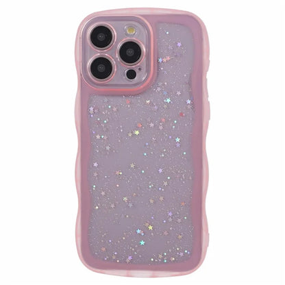 JTW Series for iPhone 13 Pro Max Case Wavy Frame Soft TPU Epoxy Phone Cover