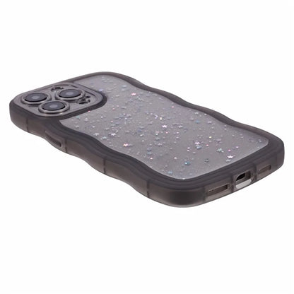 JTW Series for iPhone 13 Pro Max Case Wavy Frame Soft TPU Epoxy Phone Cover