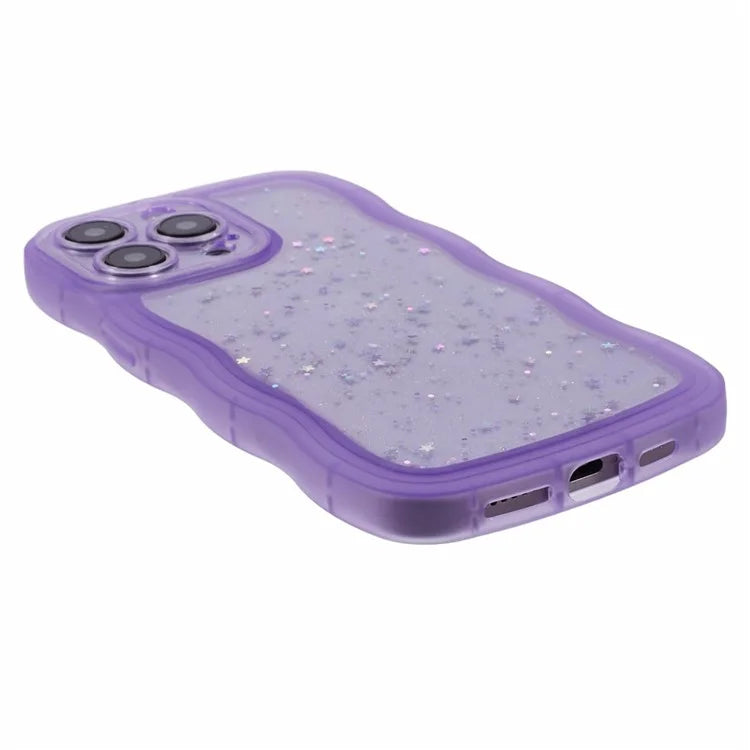 JTW Series for iPhone 13 Pro Max Case Wavy Frame Soft TPU Epoxy Phone Cover