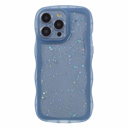 JTW Series for iPhone 15 Pro Max Epoxy Case Glitter Stars TPU Phone Cover