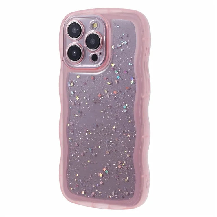 JTW Series for iPhone 15 Pro Max Epoxy Case Glitter Stars TPU Phone Cover