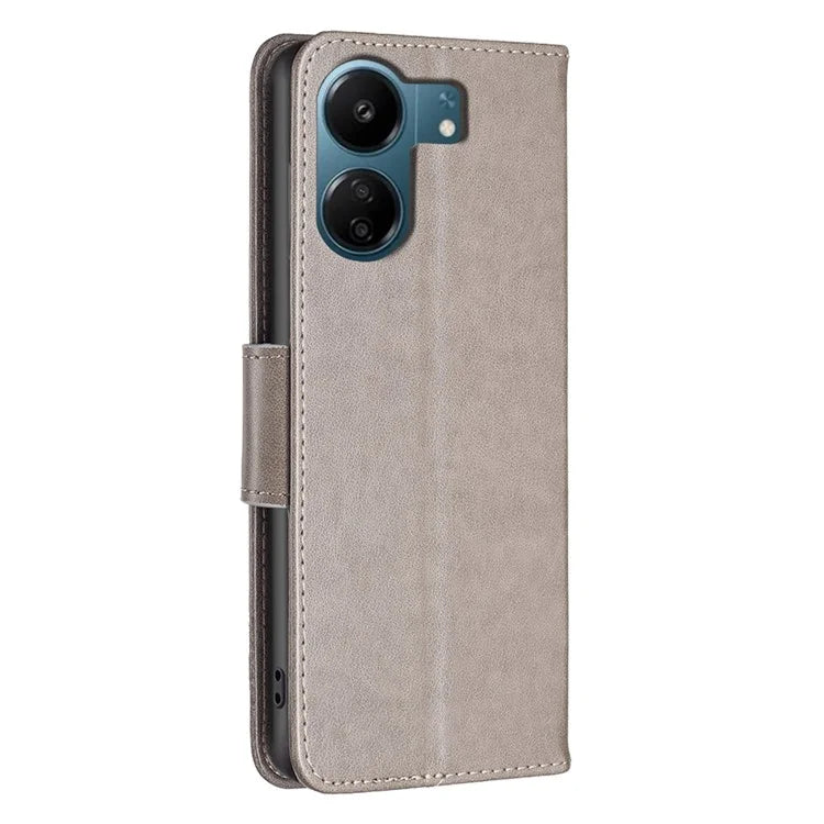 For Xiaomi Redmi 13C 4G / Poco C65 4G Case Butterfly Imprinted PU Leather Wallet Phone Cover