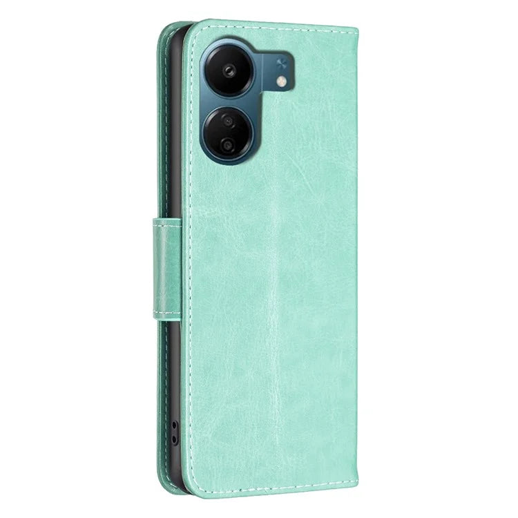For Xiaomi Redmi 13C 4G / Poco C65 4G Case Butterfly Imprinted PU Leather Wallet Phone Cover