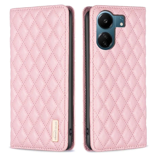 BINFEN COLOR BF Style-16 For Xiaomi Redmi 13C 4G / Poco C65 4G Case Card Holder Book Style Leather Cover