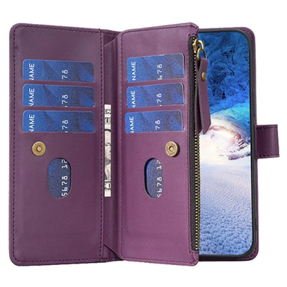 BF Style-19 for Xiaomi Redmi 13C 4G / Poco C65 4G Zipper Pocket Phone Wallet Case PU Leather Anti-drop Cover