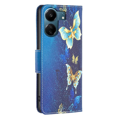 For Xiaomi Redmi 13C 4G / Poco C65 4G Case Pattern Printing Phone Wallet Stand Cover