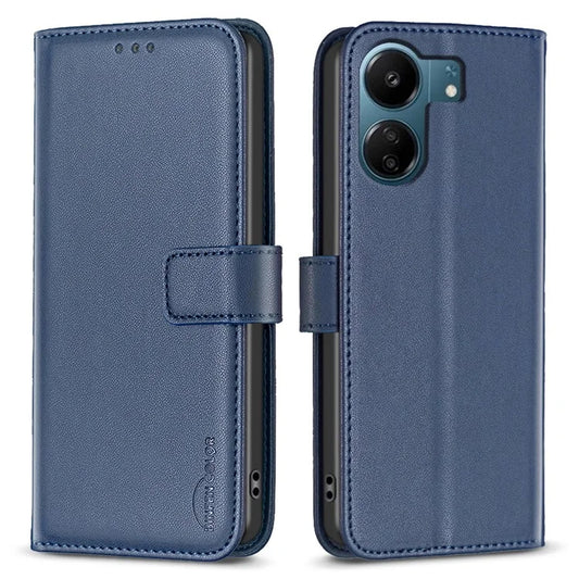 BINFEN COLOR BF17 For Xiaomi Redmi 13C 4G / Poco C65 4G Case PU Leather Horizontal Stand Phone Cover