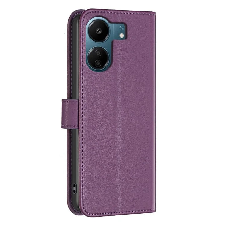 BINFEN COLOR BF17 For Xiaomi Redmi 13C 4G / Poco C65 4G Case PU Leather Horizontal Stand Phone Cover