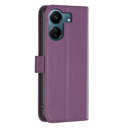 BINFEN COLOR BF17 For Xiaomi Redmi 13C 4G / Poco C65 4G Case PU Leather Horizontal Stand Phone Cover
