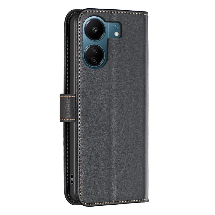 BINFEN COLOR BF17 For Xiaomi Redmi 13C 4G / Poco C65 4G Case PU Leather Horizontal Stand Phone Cover