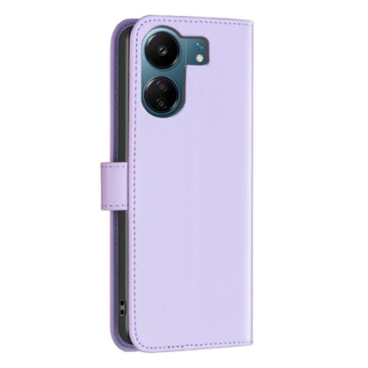 BINFEN COLOR BF17 For Xiaomi Redmi 13C 4G / Poco C65 4G Case PU Leather Horizontal Stand Phone Cover