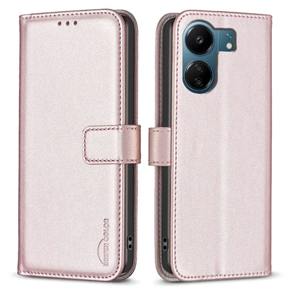 BINFEN COLOR BF17 For Xiaomi Redmi 13C 4G / Poco C65 4G Case PU Leather Horizontal Stand Phone Cover