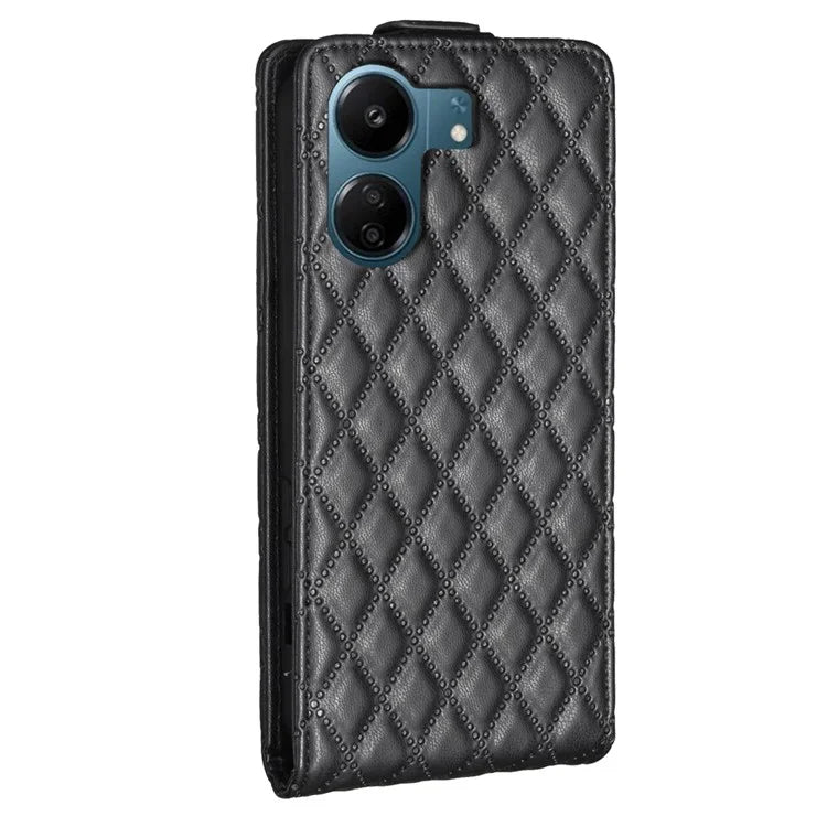 BF30 For Xiaomi Redmi 13C 4G / Poco C65 4G Imprinted Vertical Flip PU Leather Phone Case Card Slots Cover