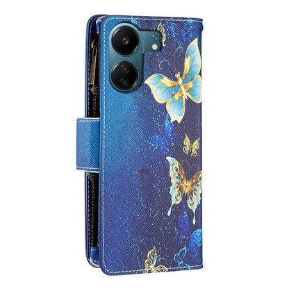 BF03 For Xiaomi Redmi 13C 4G / Poco C65 4G Case Zipper Wallet Leather Stand Cellphone Cover