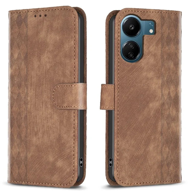 For Xiaomi Redmi 13C 4G / Poco C65 4G Case Imprinted Phone Cover Stand PU Leather + TPU Phone Shell Wallet
