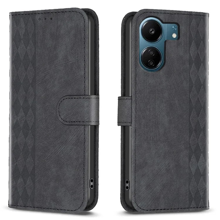 For Xiaomi Redmi 13C 4G / Poco C65 4G Case Imprinted Phone Cover Stand PU Leather + TPU Phone Shell Wallet