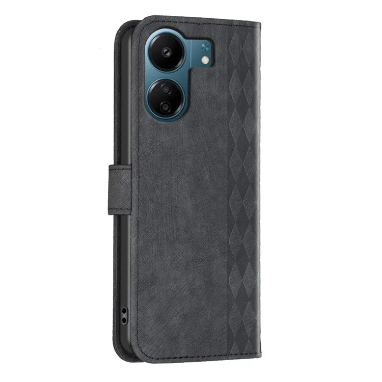 For Xiaomi Redmi 13C 4G / Poco C65 4G Case Imprinted Phone Cover Stand PU Leather + TPU Phone Shell Wallet