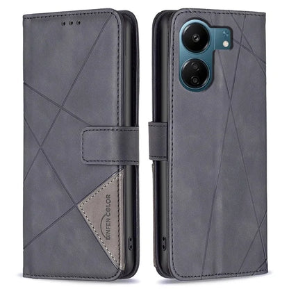 BINFEN COLOR BF05 For Xiaomi Redmi 13C 4G / Poco C65 4G Case Wallet Phone Cover Shockproof PU Leather Shell