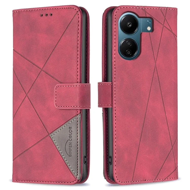 BINFEN COLOR BF05 For Xiaomi Redmi 13C 4G / Poco C65 4G Case Wallet Phone Cover Shockproof PU Leather Shell