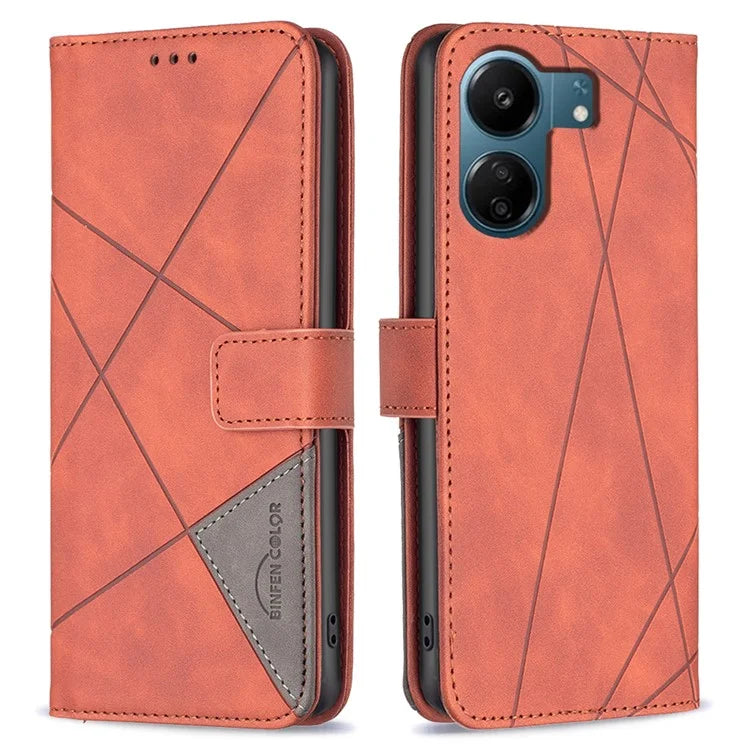 BINFEN COLOR BF05 For Xiaomi Redmi 13C 4G / Poco C65 4G Case Wallet Phone Cover Shockproof PU Leather Shell