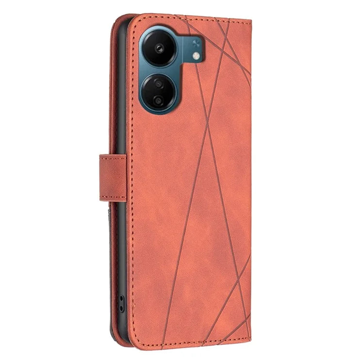 BINFEN COLOR BF05 For Xiaomi Redmi 13C 4G / Poco C65 4G Case Wallet Phone Cover Shockproof PU Leather Shell
