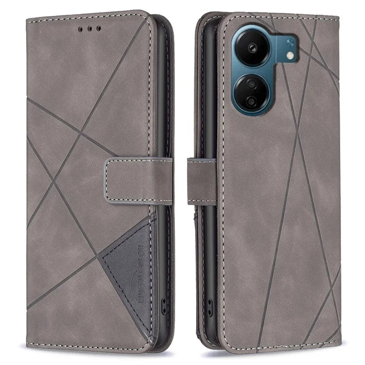 BINFEN COLOR BF05 For Xiaomi Redmi 13C 4G / Poco C65 4G Case Wallet Phone Cover Shockproof PU Leather Shell