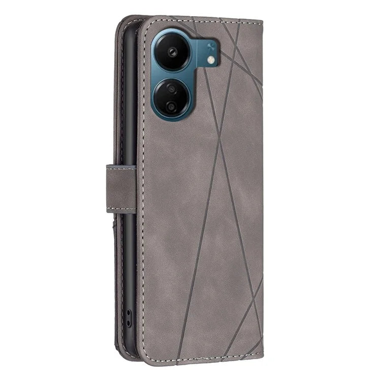BINFEN COLOR BF05 For Xiaomi Redmi 13C 4G / Poco C65 4G Case Wallet Phone Cover Shockproof PU Leather Shell