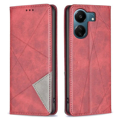 For Xiaomi Redmi 13C 4G / Poco C65 4G Case PU Leather Phone Cover Anti-Scratch Shell with Card Slots